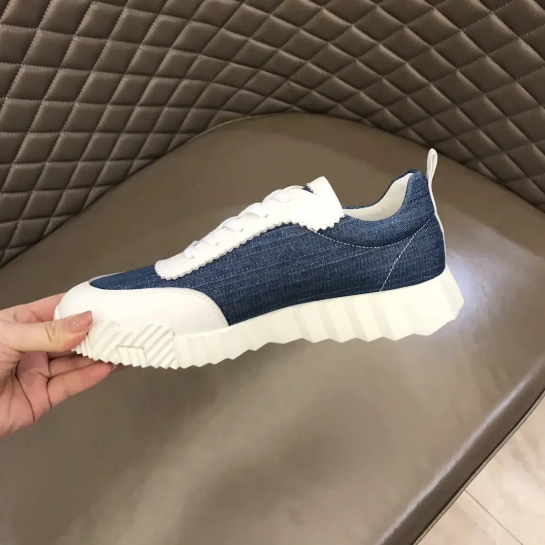 Hermes Blue White Sneakers