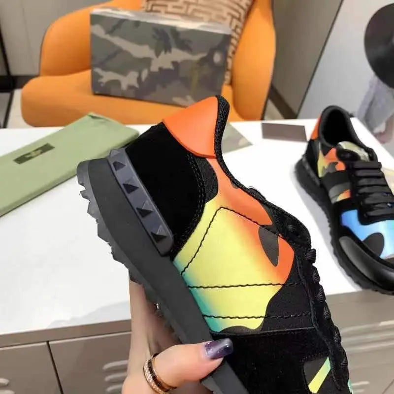 Valentino Rockrunner Black Multicolor Sneakers