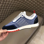 Hermes Navy Blue White Red Sneakers