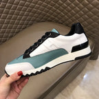 Hermes White Black Mint Green Sneakers