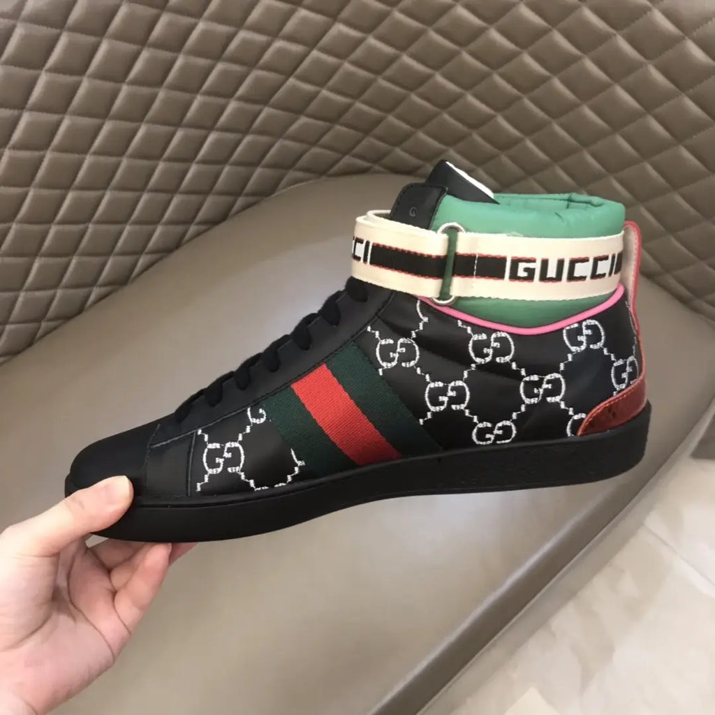 Gucci GG Supreme Black Red Green Sneakers