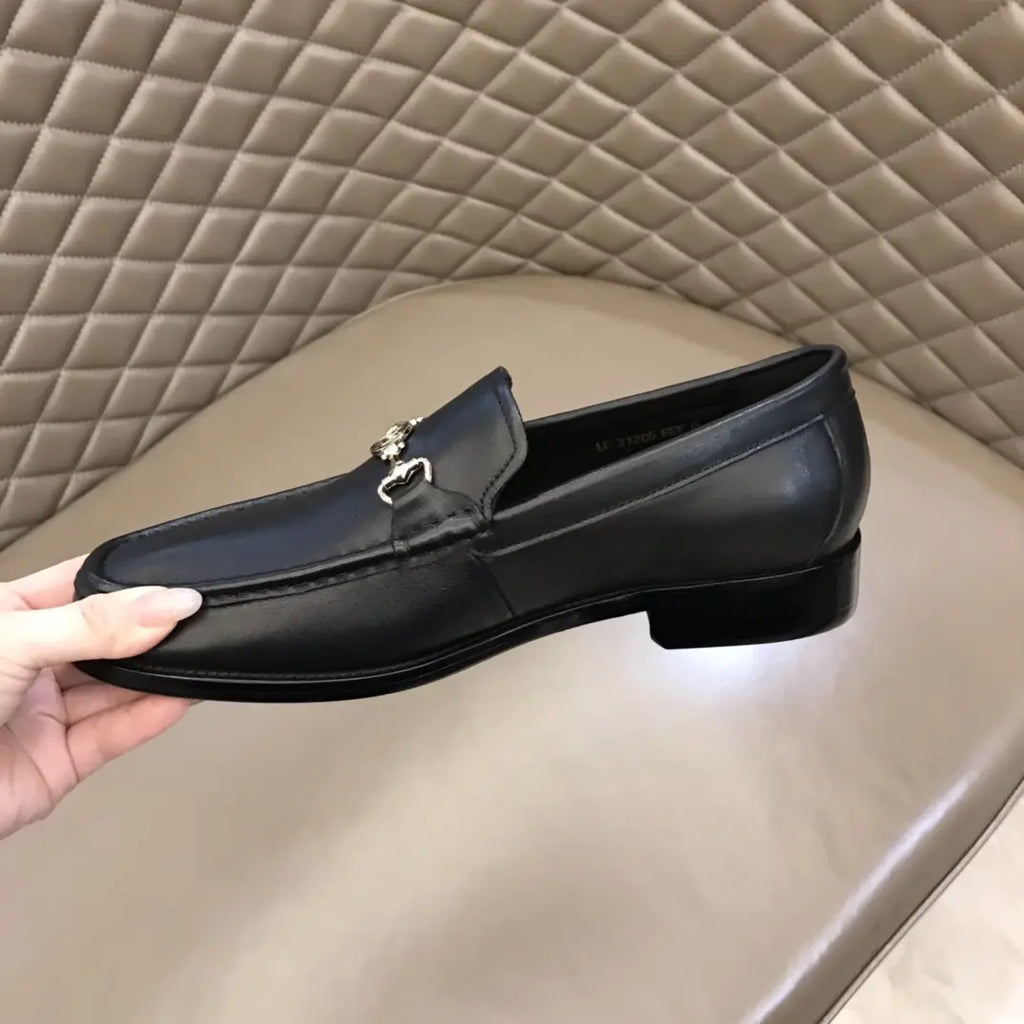 Gucci Horsebit Black Leather Loafers