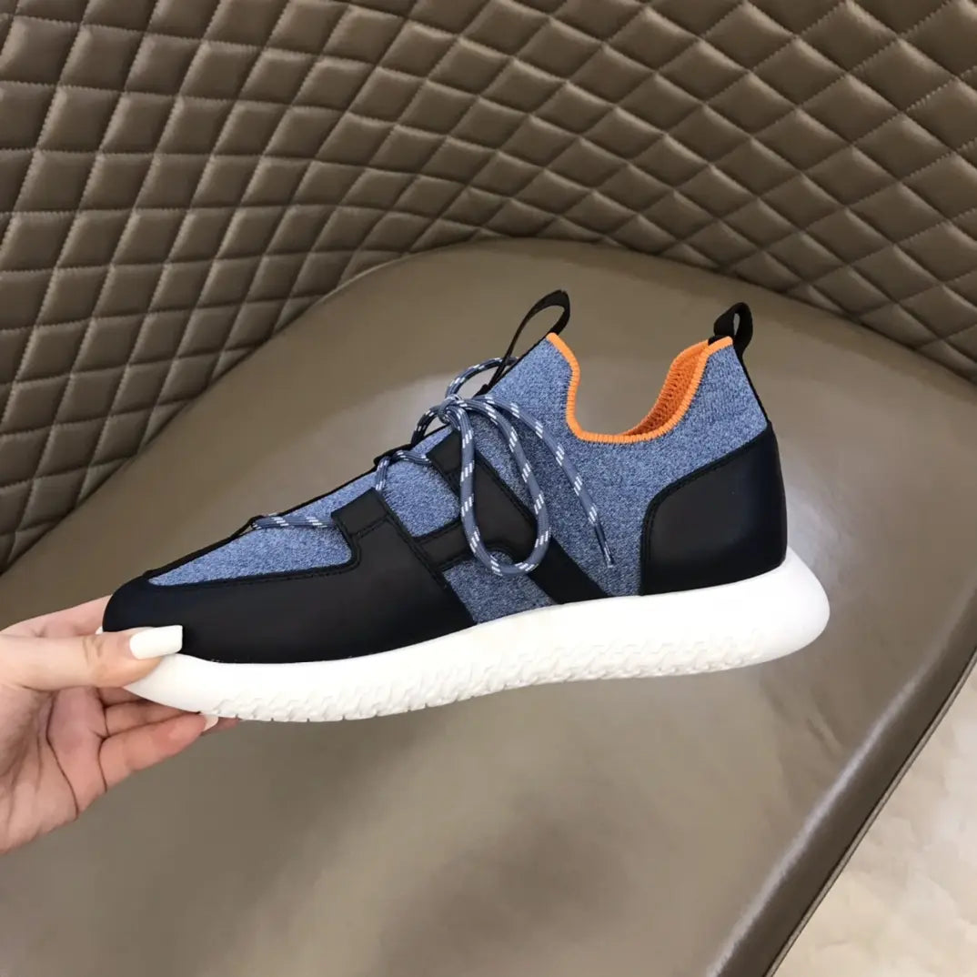 Hermès Bouncing Grey Black Orange Sneakers