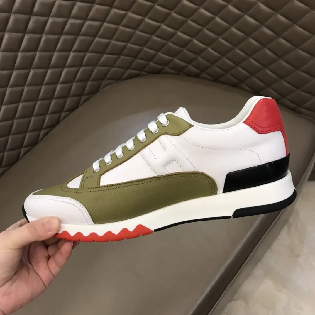 Hermes Bouncing White Green Red Sneakers
