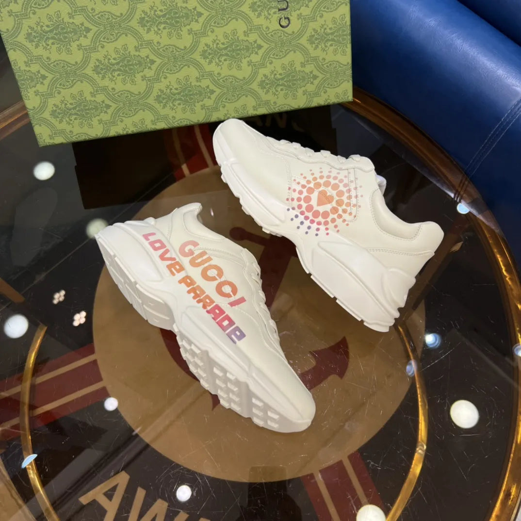 Valentino Heart Multicolor Off White Sneakers