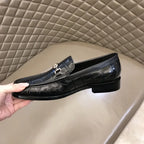 Gucci Horsebit Black Crocodile Leather Loafers