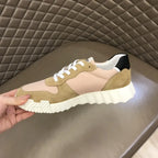 Hermès Pink Beige Black White Sneakers
