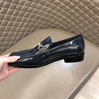 Gucci Horsebit Patent Navy Blue Loafers