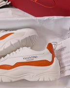 Valentino Garavani White Orange Sneakers