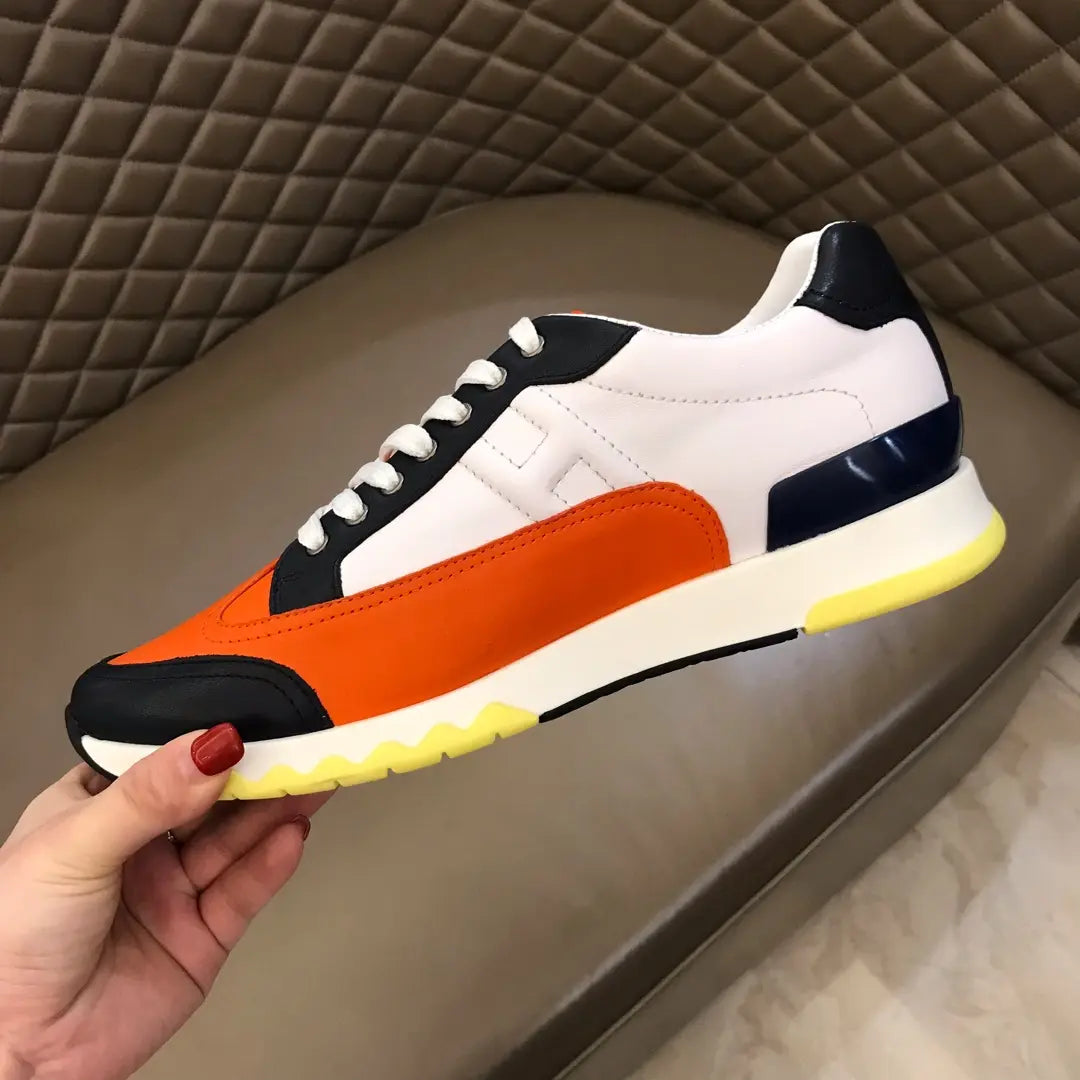 Hermes Bouncing Orange White Black Sneakers