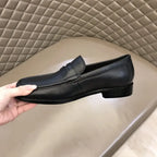 Gucci Black Leather Penny Loafers