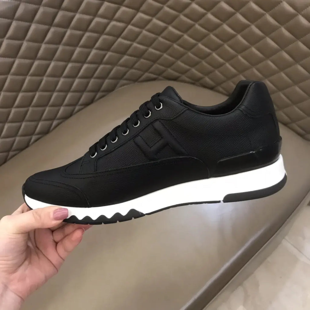 Hermes Paris Bouncing Black White Sneakers