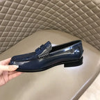 Gucci GG Blue Patent Leather Loafers