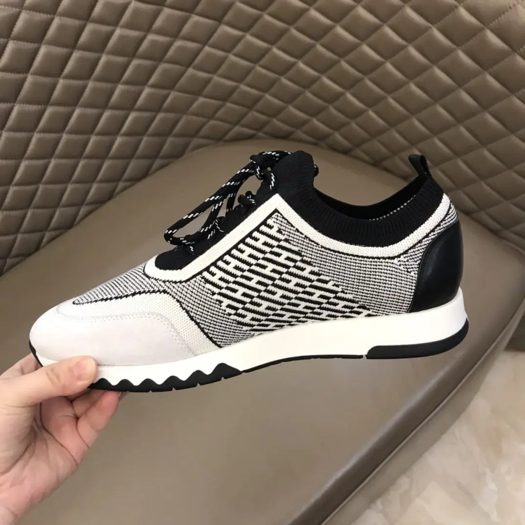 Hermes White Black Sneakers