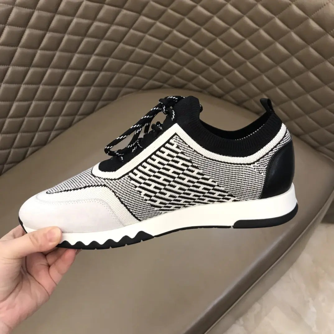 Hermes White Black Sneakers
