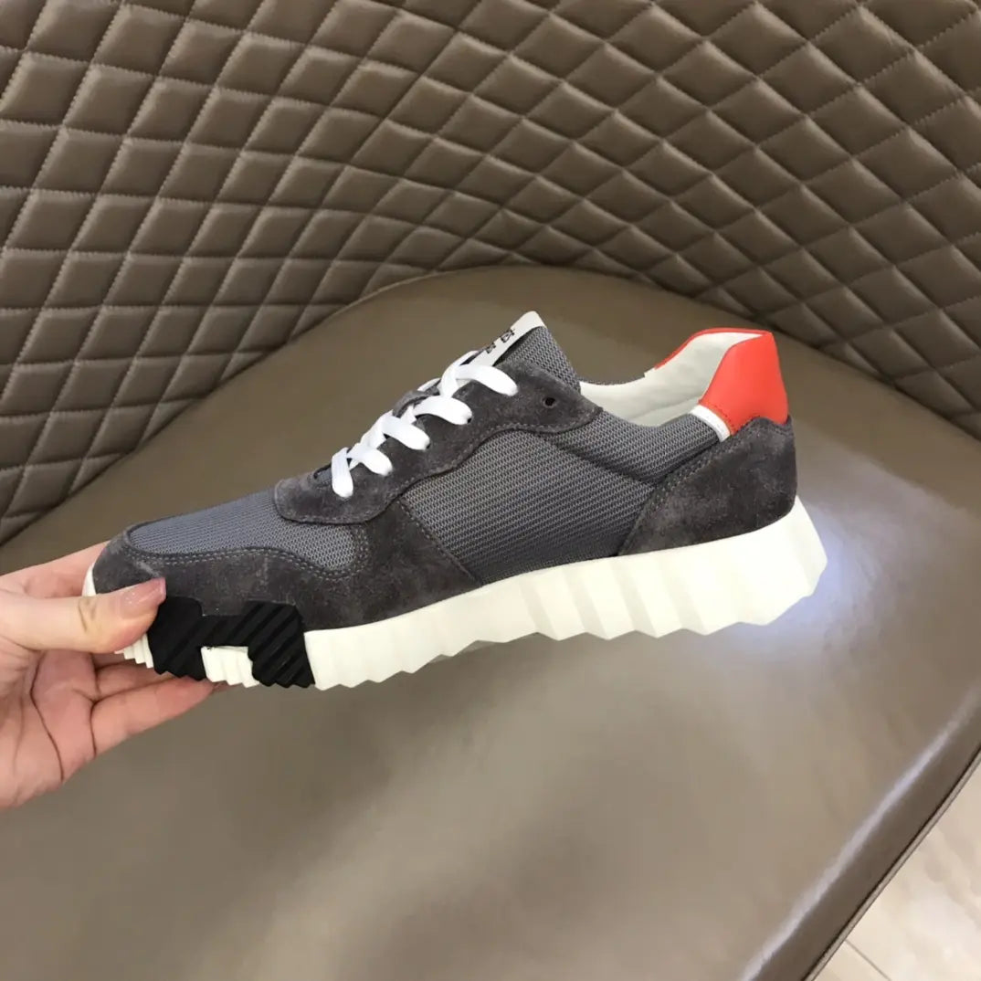 Hermes Bouncing Grey Black Orange Sneakers