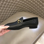 Gucci Horsebit Gold Bit Black Loafers