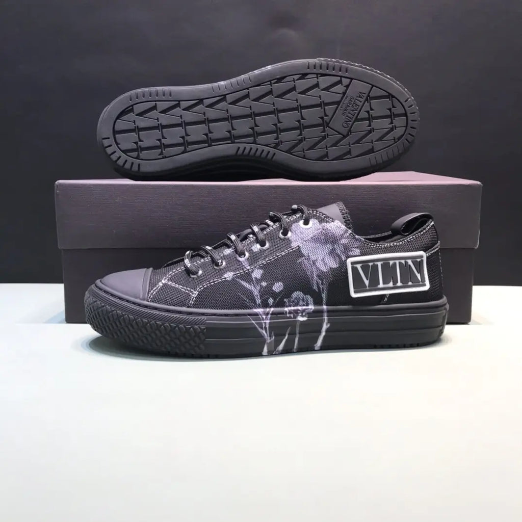 Valentino VLTN Black White Splatter Sneakers