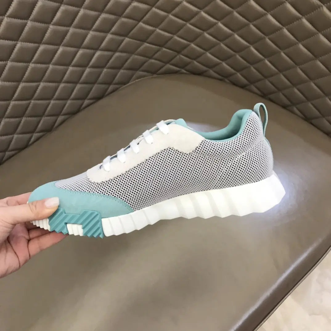 Hermes Bouncing White Light Blue Sneakers