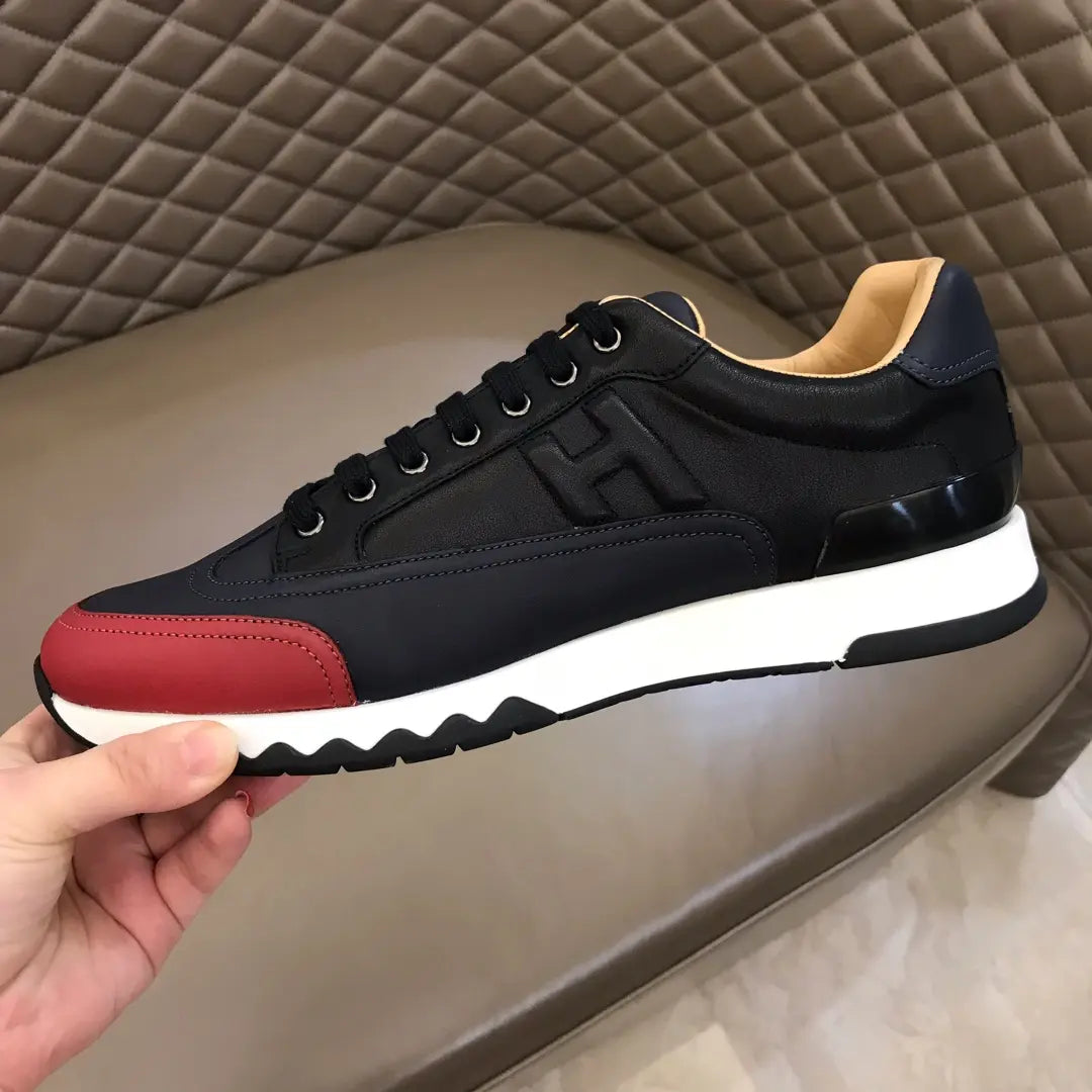 Hermes Bouncing Black Red White Sneakers