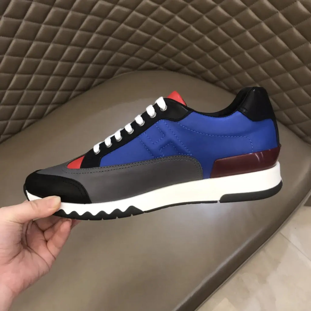 Hermes Blue Black Red Grey Sneakers