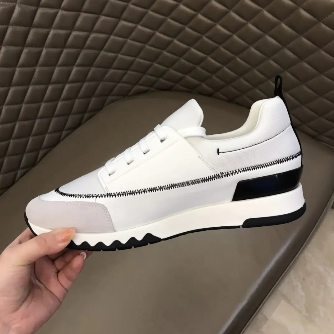 Hermes Paris White Black Sneakers