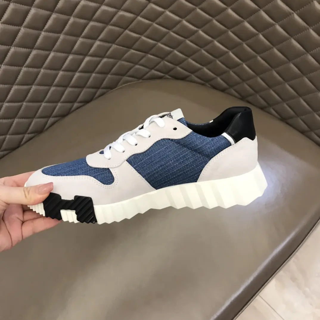 Hermes White Blue Black Sneakers