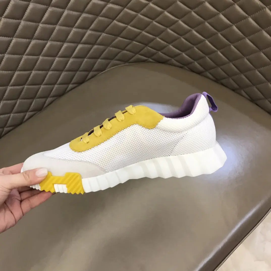 Hermes Bouncing White Yellow Purple Sneakers