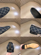 Gucci Horsebit Blue GG Supreme Loafers