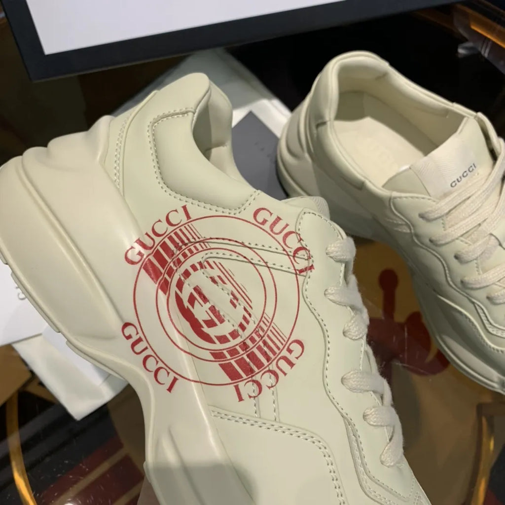 Gucci GG Logo White Red Sneakers