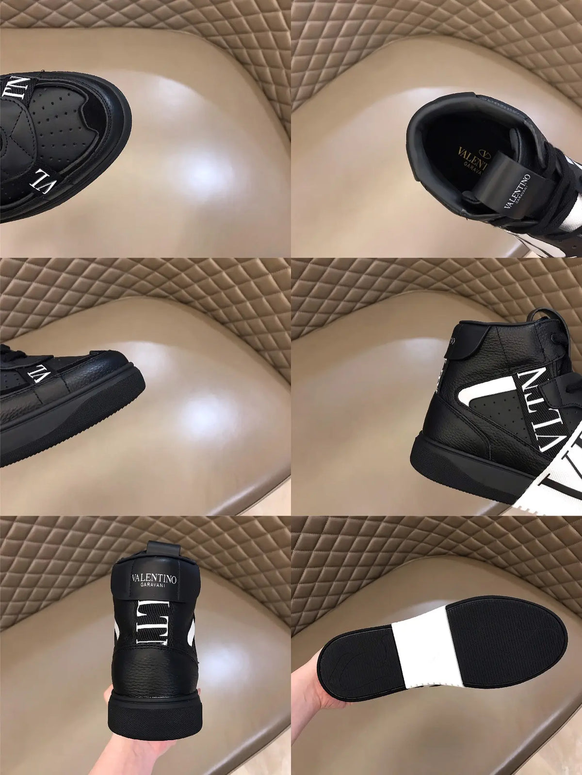 Valentino VLTN High Black White Sneakers