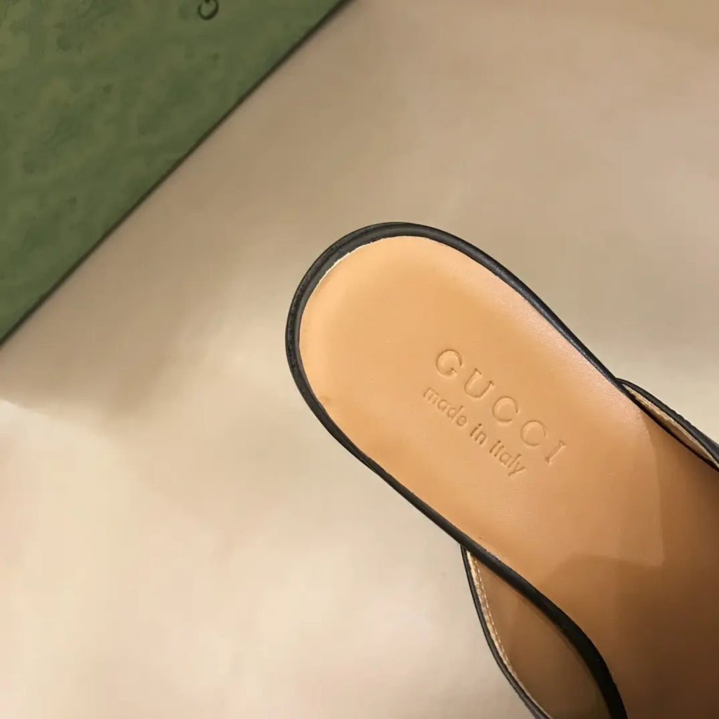 Gucci Horsebit Web Black Mules