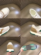 Hermes Paris White Green Beige Sneakers