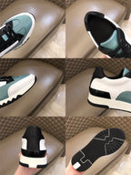 Hermes White Black Mint Green Sneakers