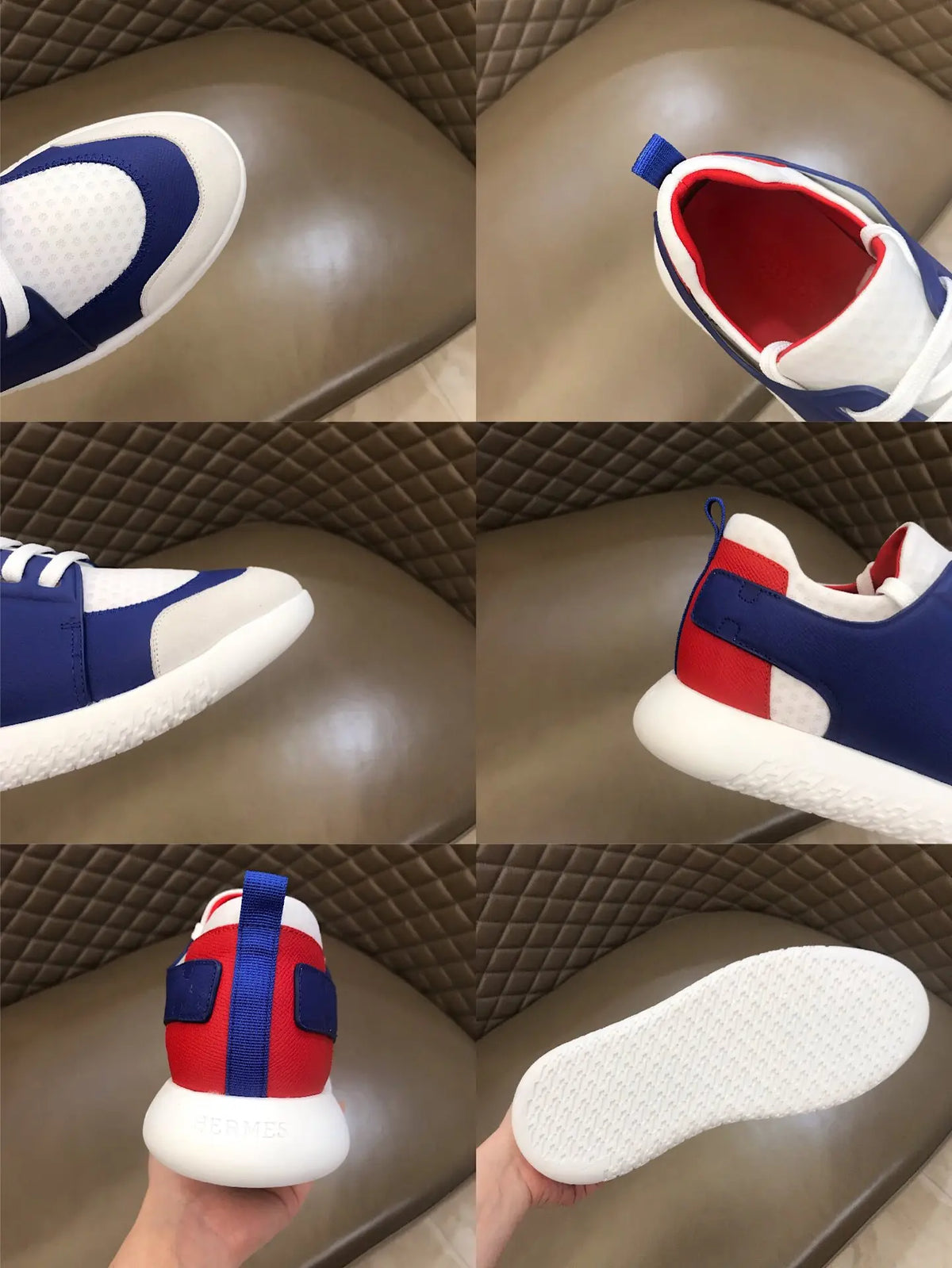 Hermes Paris Blue White Red Sneakers