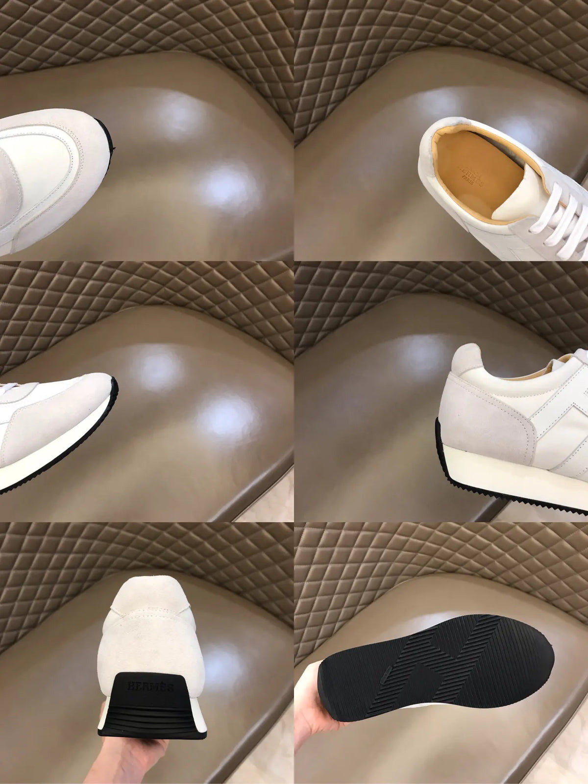 Hermès Bouncing Low Top White Sneakers