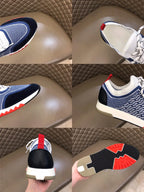 Hermes Navy Blue White Red Sneakers