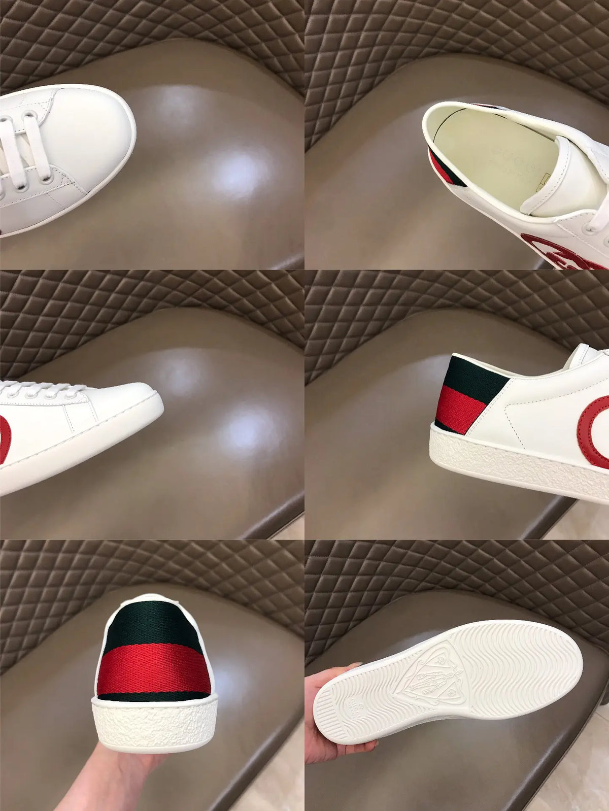Gucci GG White Red Black Green Sneakers