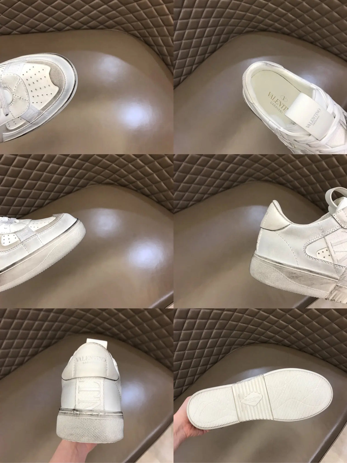 Prada White Leather Low Top Sneakers
