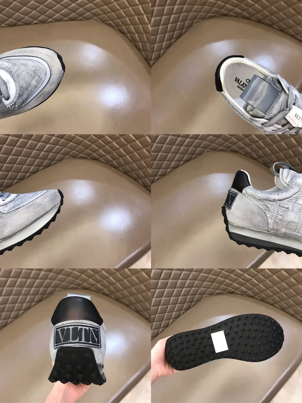 Dior Silver Metallic Black White Sneakers