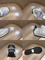 Dior Silver Metallic Black White Sneakers