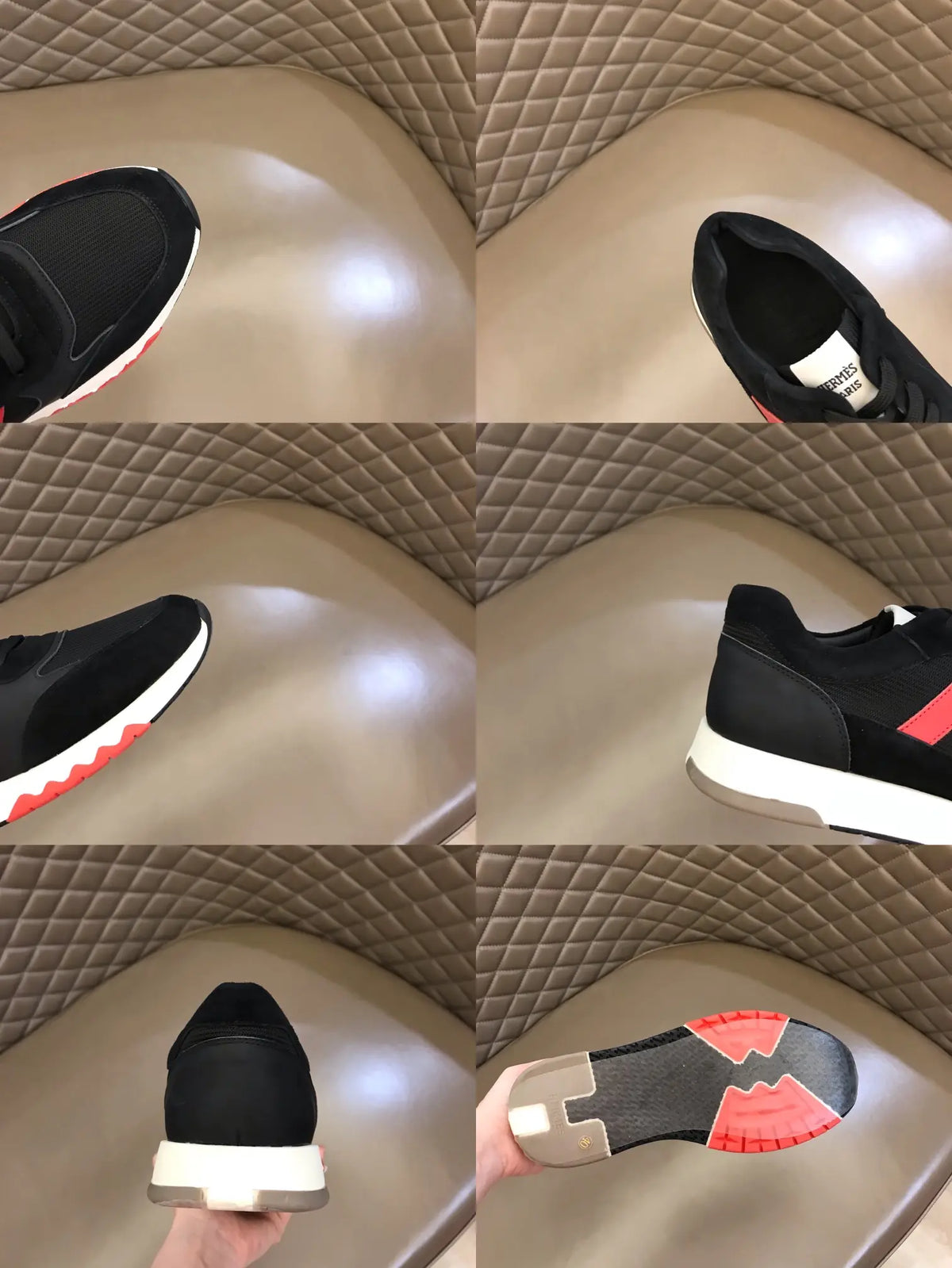Hermès Paris Black Red White Sneakers