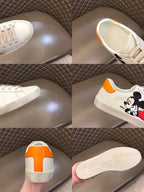 Gucci Mickey Mouse White Orange Sneakers