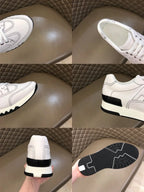 Hermes Paris White Black Leather Sneakers