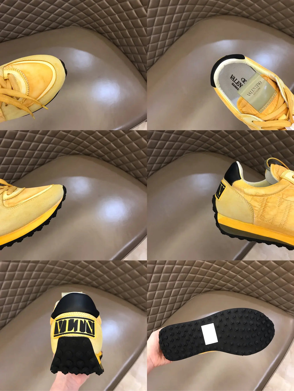 Valentino Garavani Rockrunner Yellow Black Sneakers
