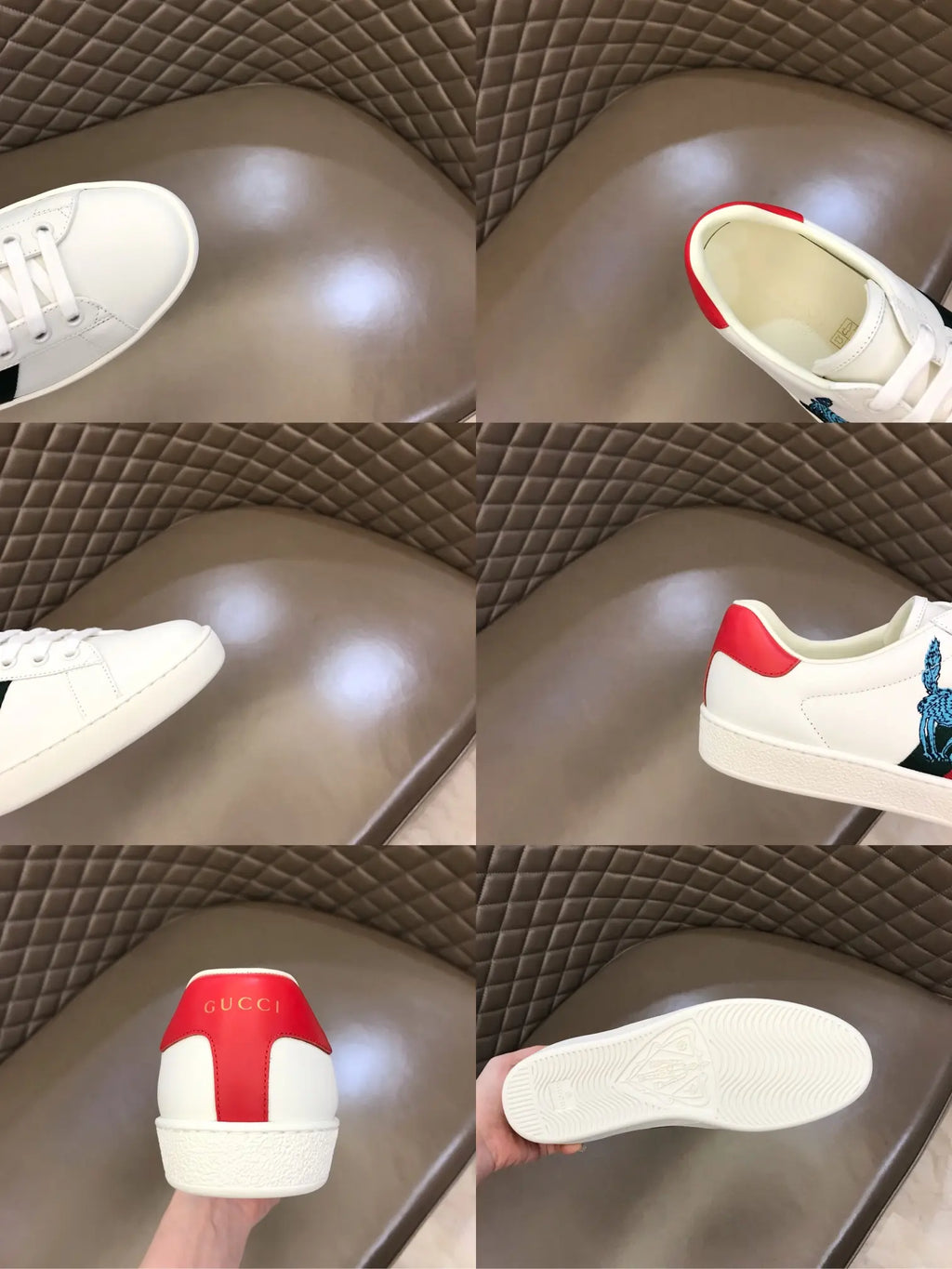 Gucci Dragon White Black Red Sneakers