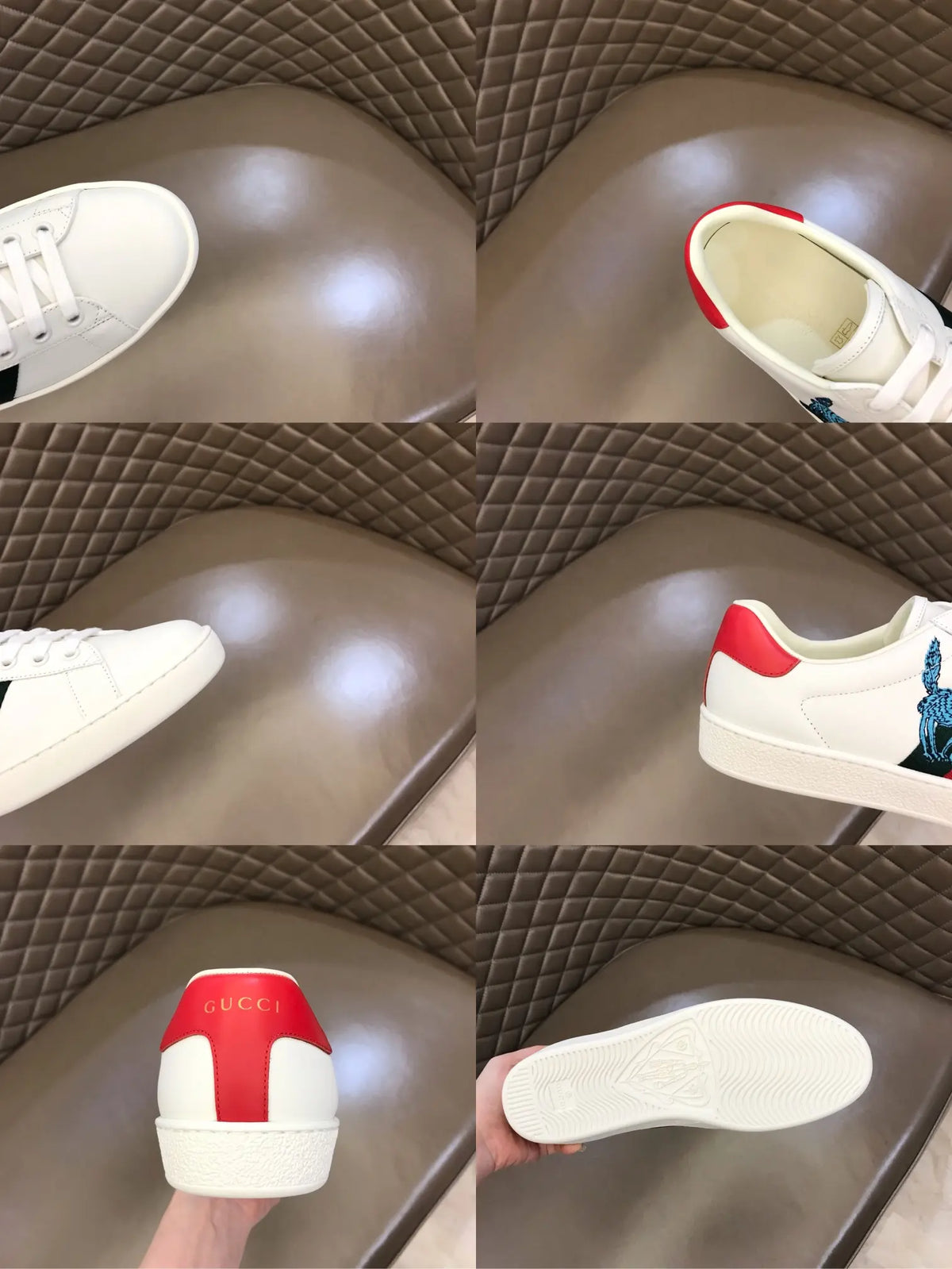 Gucci Dragon White Black Red Sneakers