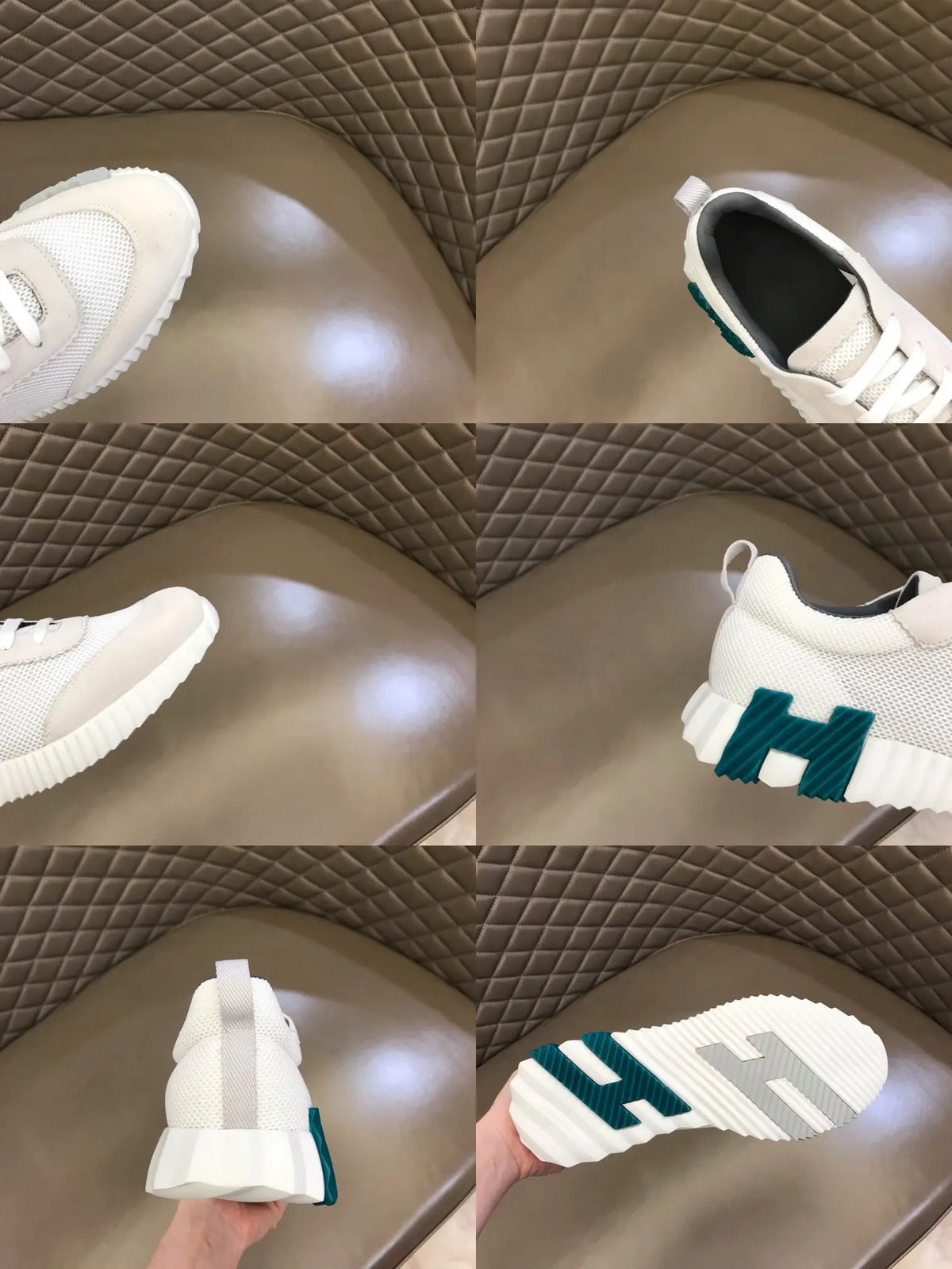 Hermes Paris White Sneakers