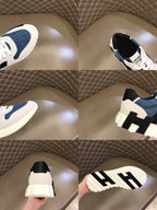 Hermes White Blue Black Sneakers