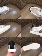 Hermes Silver Black Low Top Sneakers